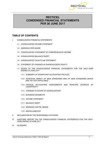 Thumbnail Recticel Half-year Report 2017-h1