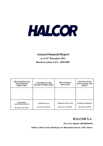 Thumbnail Elvalhalcor Hellenic Copper and Aluminium Industry Financial Statement 2012