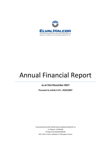 Thumbnail Elvalhalcor Hellenic Copper and Aluminium Industry Financial Statement 2017