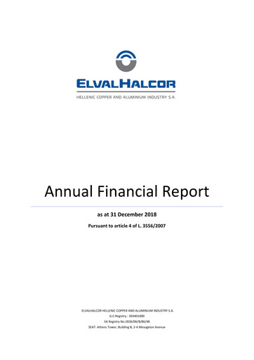 Thumbnail Elvalhalcor Hellenic Copper and Aluminium Industry Financial Statement 2018