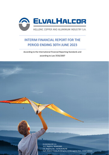 Miniature Elvalhalcor Hellenic Copper and Aluminium Industry Rapport semestriel 2023-h1