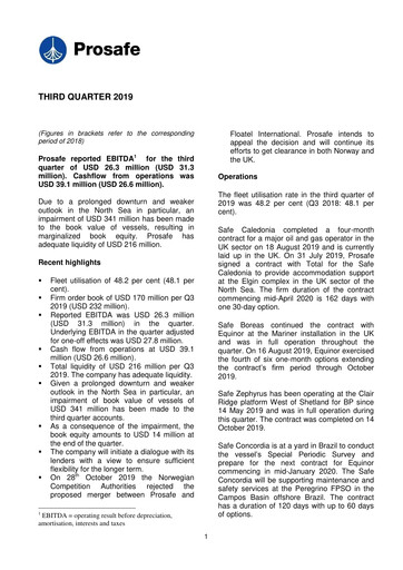 Thumbnail Prosafe SE Quarterly Report 2019-q3