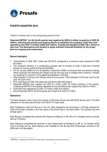 Thumbnail Prosafe SE Quarterly Report 2019-q4