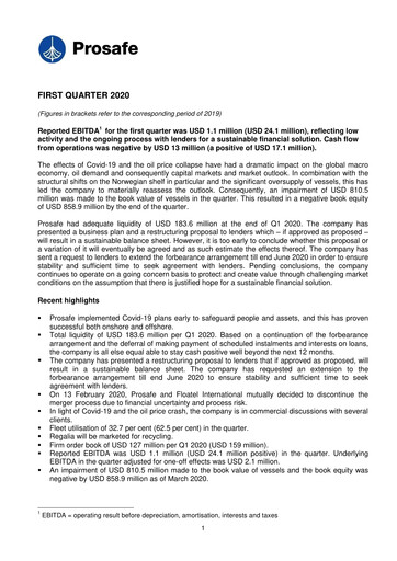 Thumbnail Prosafe SE Quarterly Report 2020-q1