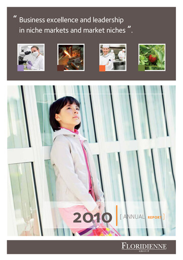Thumbnail Floridienne S.A. Annual Report 2010