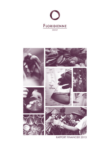 Thumbnail Floridienne S.A. Financial Report 2013