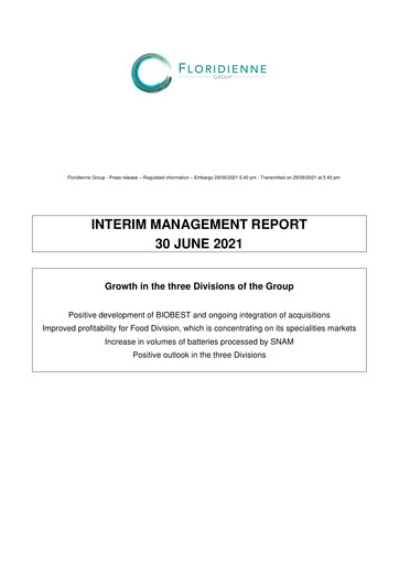 Thumbnail Floridienne S.A. Half-year Report 2021-h1