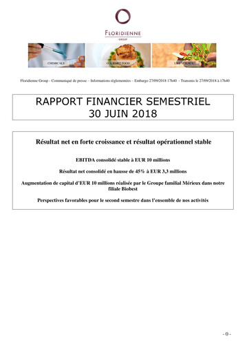 Thumbnail Floridienne S.A. Half-year Report 2018-h1