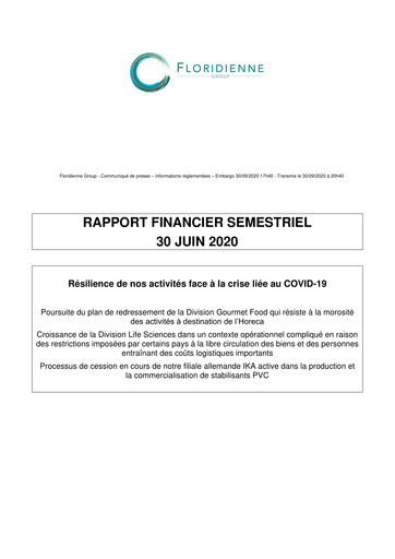Thumbnail Floridienne S.A. Half-year Report 2020-h1