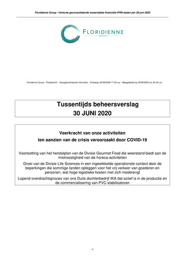 Thumbnail Floridienne S.A. Half-year Report 2020-h1