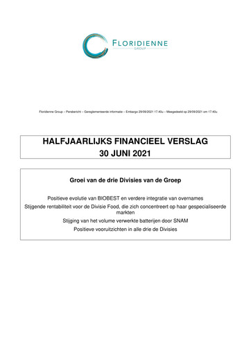 Thumbnail Floridienne S.A. Half-year Report 2021-h1