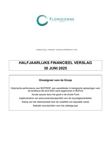 Thumbnail Floridienne S.A. Half-year Report 2025-h1