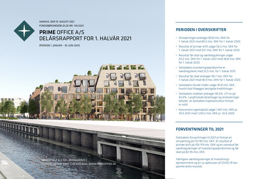 Thumbnail Prime Office A/S Half-year Report 2021-h1
