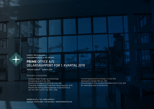 Thumbnail Prime Office A/S Quarterly Report 2019-q1