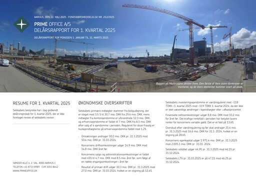 Thumbnail Prime Office A/S Quarterly Report 2025-q1