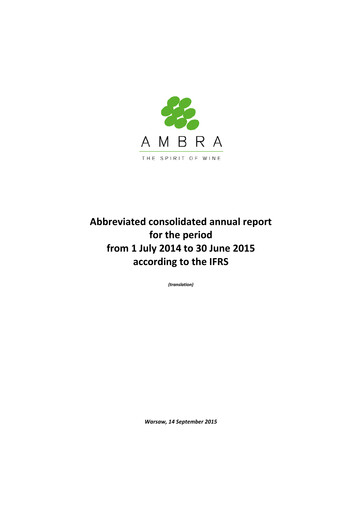 Vorschaubild Ambra Jahresbericht 2014-2015