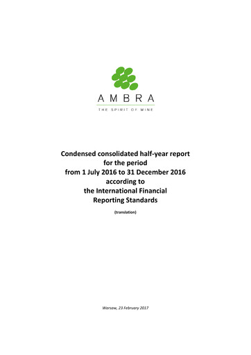 Miniature Ambra Rapport semestriel 2016-2017-h1
