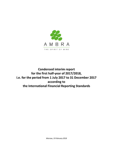 Miniature Ambra Rapport semestriel 2017-2018-h1