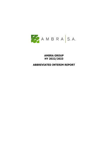 Miniature Ambra Rapport semestriel 2022-2023-h1