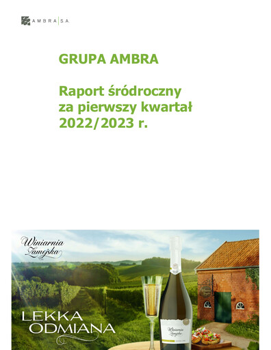 Miniature Ambra Rapport trimestriel 2022-2023-q1