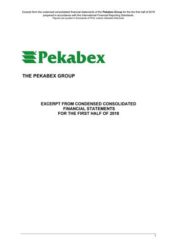 Vorschaubild Pekabex Halbjahresbericht 2018-h1