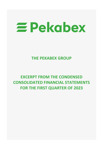 Thumbnail Pekabex Quarterly Report 2023-q1