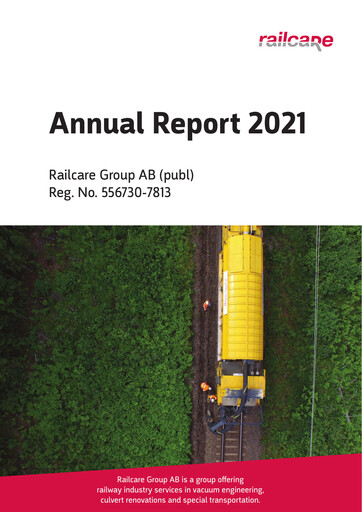 Thumbnail Railcare Group AB Annual Report 2021