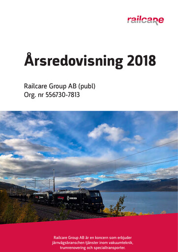 Thumbnail Railcare Group AB Annual Report 2018