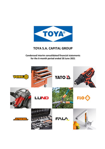 Thumbnail TOYA S.A. Half-year Report 2021-h1