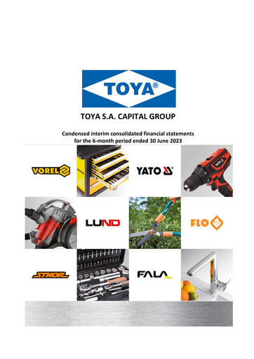 Thumbnail TOYA S.A. Half-year Report 2023-h1