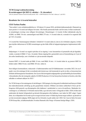 Thumbnail TCM Group A/S Quarterly Report 2023-q4
