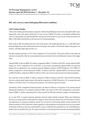 Thumbnail TCM Group A/S Quarterly Report 2024-q4