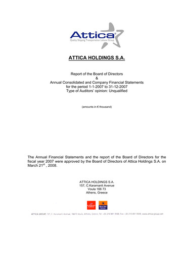 Thumbnail Attica Holdings Financial Statement 2007