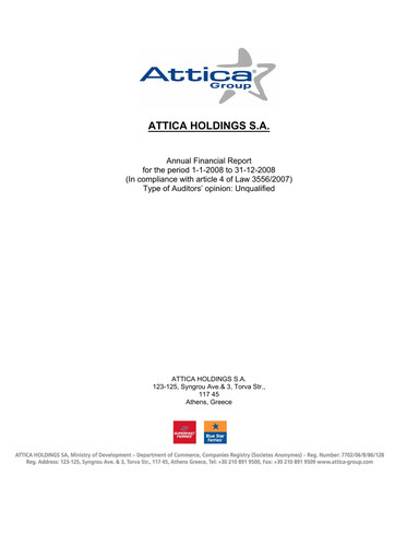 Thumbnail Attica Holdings Financial Statement 2008