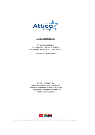 Thumbnail Attica Holdings Financial Statement 2019