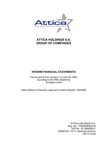 Thumbnail Attica Holdings Half-year Report 2005-h1