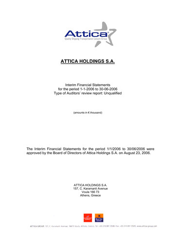 Thumbnail Attica Holdings Half-year Report 2006-h1