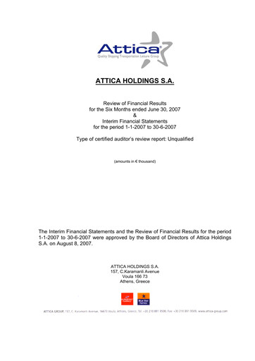 Thumbnail Attica Holdings Half-year Report 2007-h1