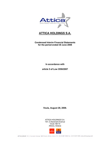 Thumbnail Attica Holdings Half-year Report 2008-h1