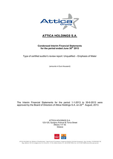 Thumbnail Attica Holdings Half-year Report 2013-h1
