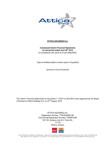 Thumbnail Attica Holdings Half-year Report 2015-h1