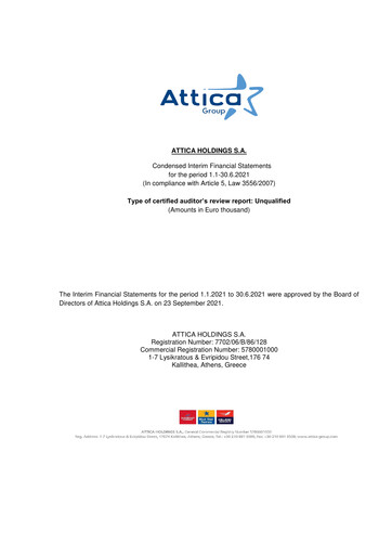 Thumbnail Attica Holdings Half-year Report 2021-h1