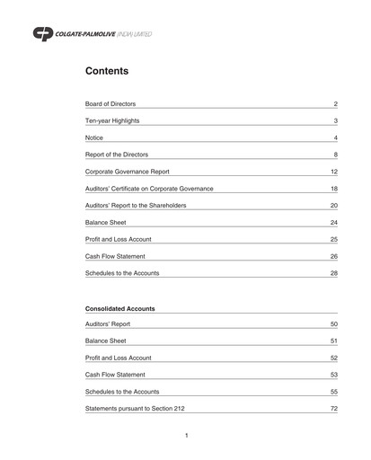 Thumbnail Colgate-Palmolive India Annual Report 2009-2010