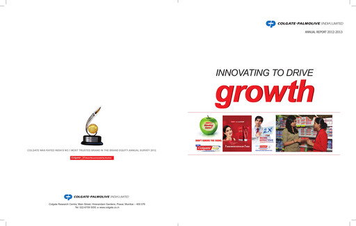 Thumbnail Colgate-Palmolive India Annual Report 2012-2013