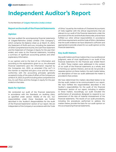 Thumbnail Colgate-Palmolive India Financial Statement 2022-2023