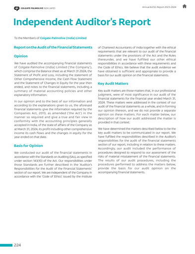 Thumbnail Colgate-Palmolive India Financial Statement 2023-2024