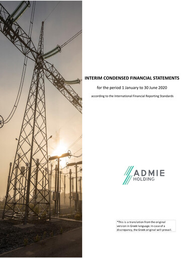 Miniature Admie Holding Bilan financier 2020-h1