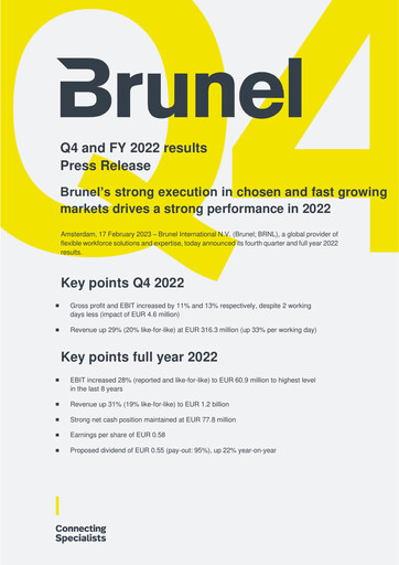Thumbnail Brunel International Financial Statement 2022