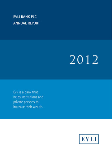 Thumbnail Evli Annual Report 2012