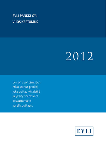 Thumbnail Evli Annual Report 2012